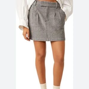Free People Pop Preppy Herringbone Mini Skirt 6